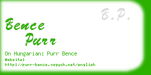 bence purr business card